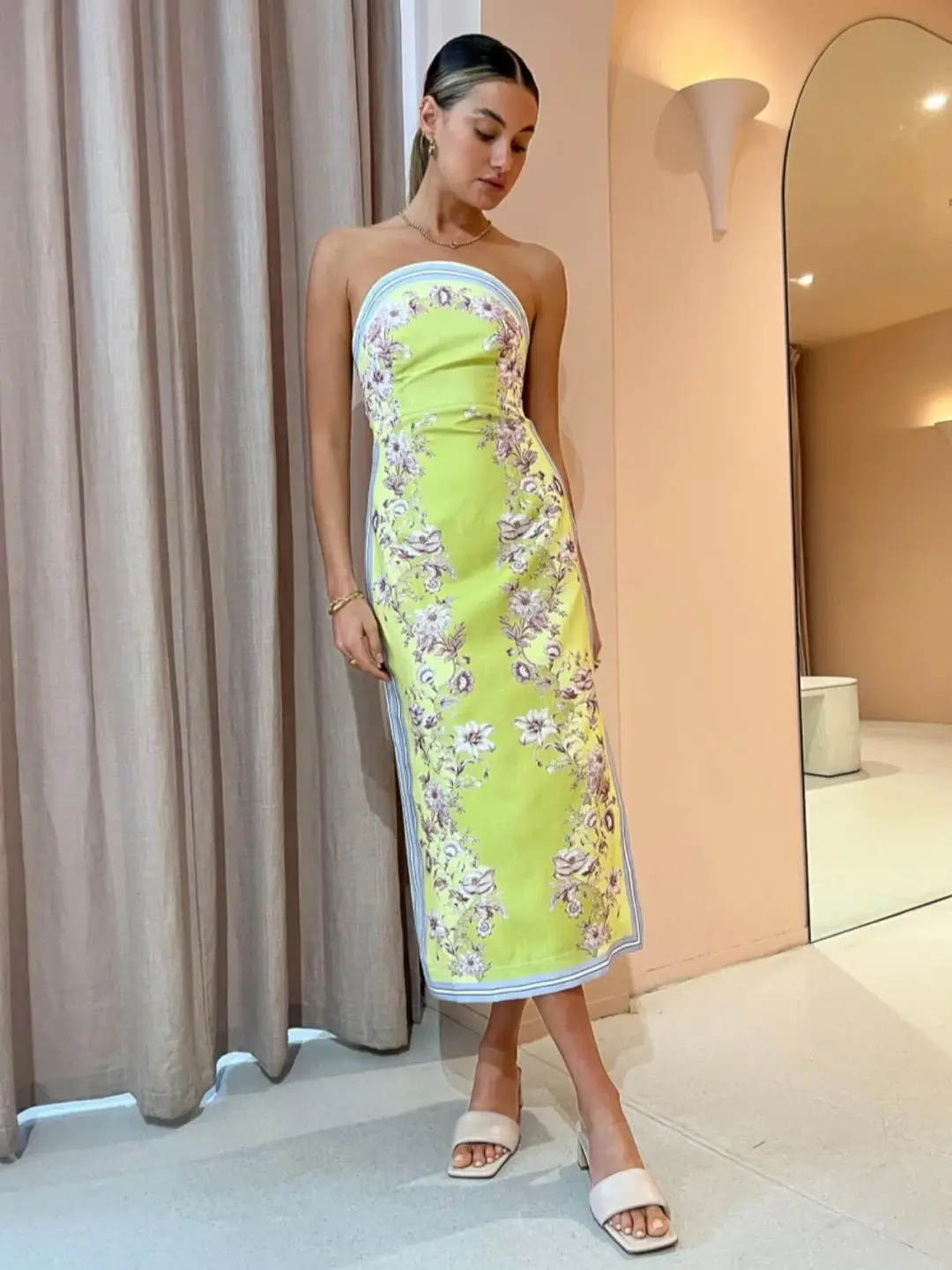 Alemais Marlow Bodice Dress Multi Print Size 8 for rent on The Volte - main image