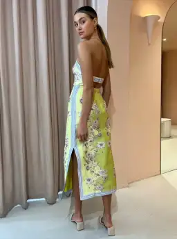 Alemais Marlow Bodice Dress Multi Print Size 8 for rent on The Volte - image 4