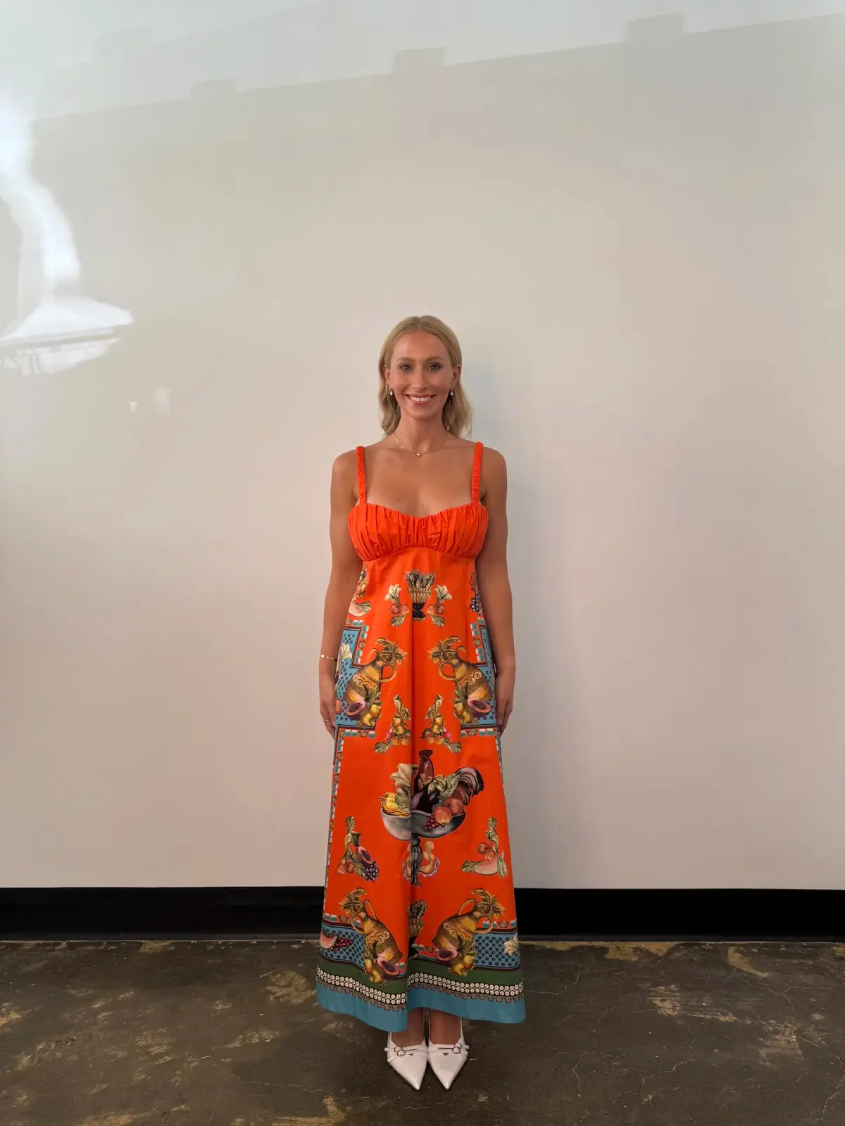 Alemais Rocco Midi Dress in Orange Print Size AU 14 - Image 1