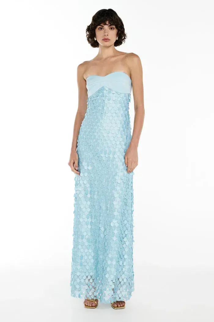 Manning Cartell Supreme Extreme Balconette Maxi Dress Acqua Spritz Size 8 for rent on The Volte - main image