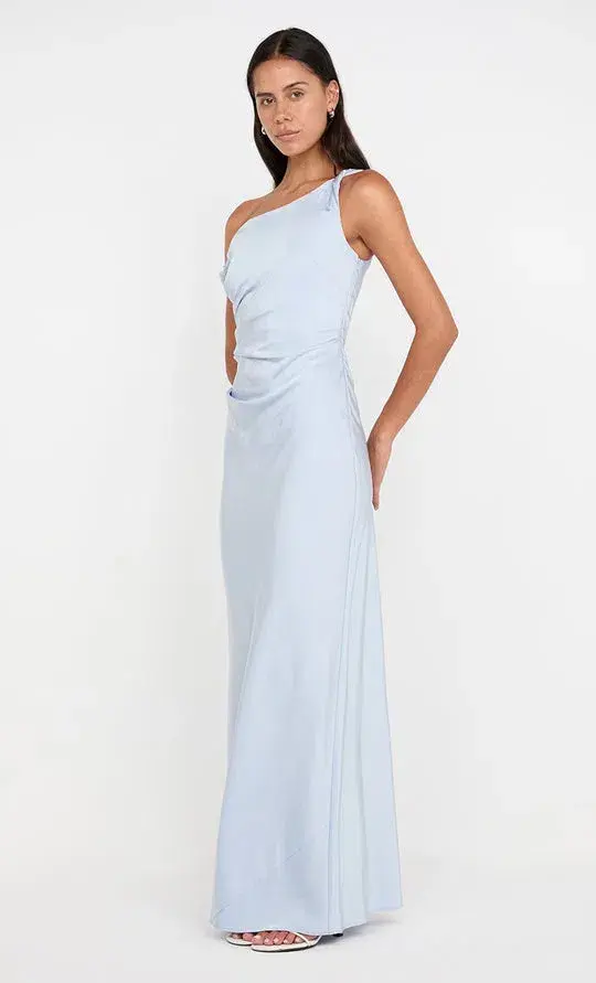 Bec & Bridge Lunetta Twist Strap Dress Dusty Blue Size 12 - Image 2