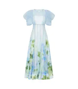 Aje Clementine Midi Dress in Blue Hydrangea Size AU 10 for rent on The Volte - image 4
