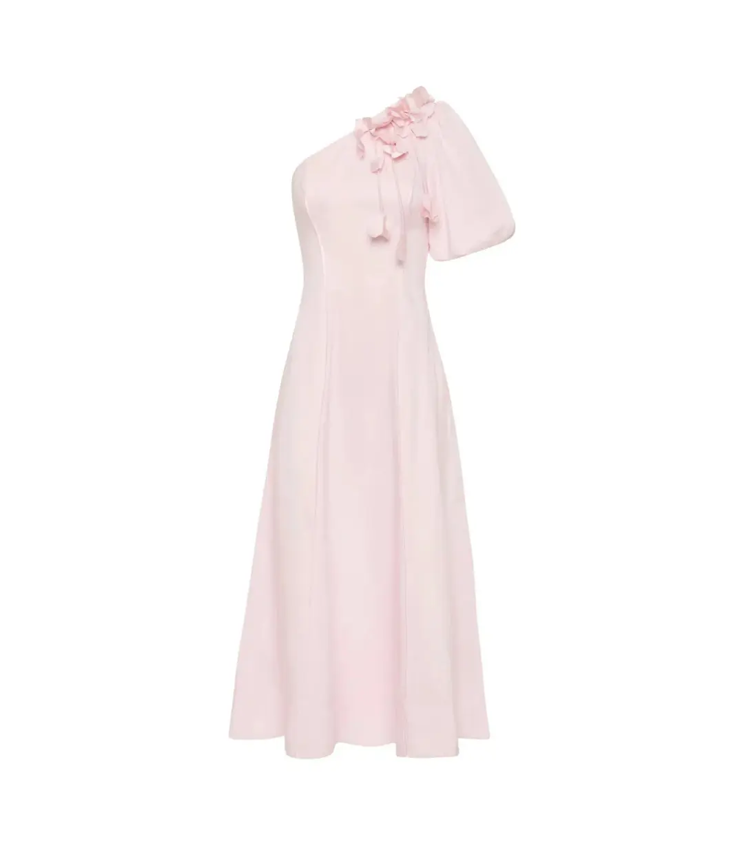 Aje Camille Midi Dress in Pastel Pink Size AU 10 for rent on The Volte - main image