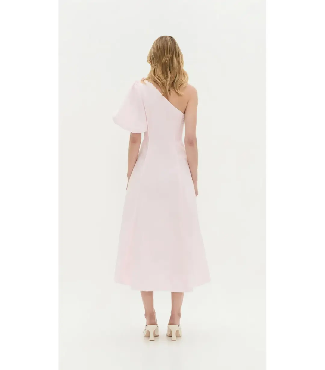 Aje Camille Midi Dress in Pastel Pink Size AU 10 for rent on The Volte - main image