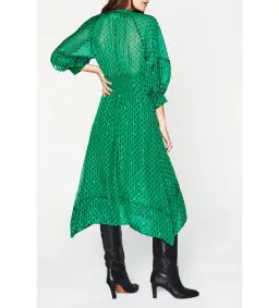 Ba&Sh Cyana Midi Dress Green Print Size 1/AU 8-10 for rent on The Volte - image 4