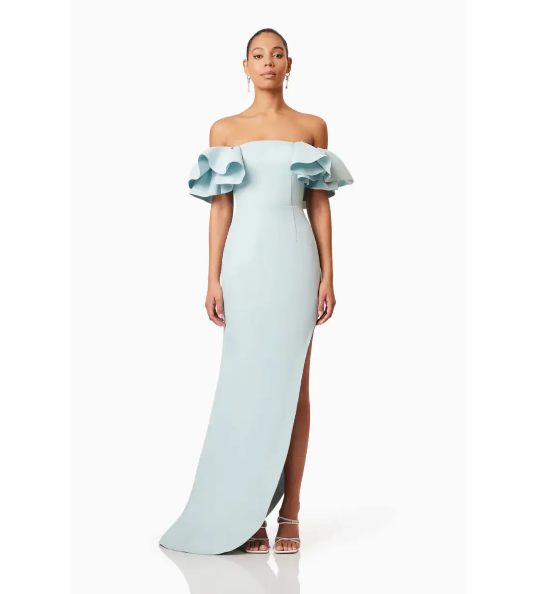 Elliatt Off Shoulder Dress Blue Size 12 for rent on The Volte - main image