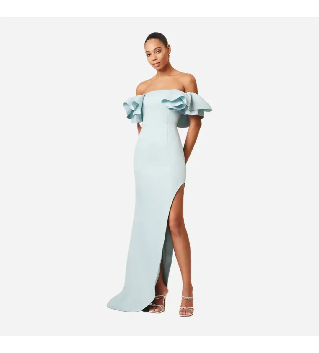 Elliatt Off Shoulder Dress Blue Size 12 for rent on The Volte - main image