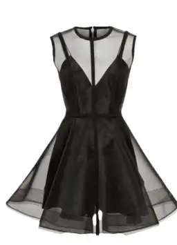 Alex Perry Brooklyn Structured Mini Dress in Black Size AU 10 for rent on The Volte - image 3