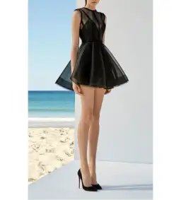 Alex Perry Brooklyn Structured Mini Dress in Black Size AU 10 for rent on The Volte - image 2