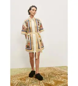 Alemais Mercado Mini Dress Multicolour Size AU 14