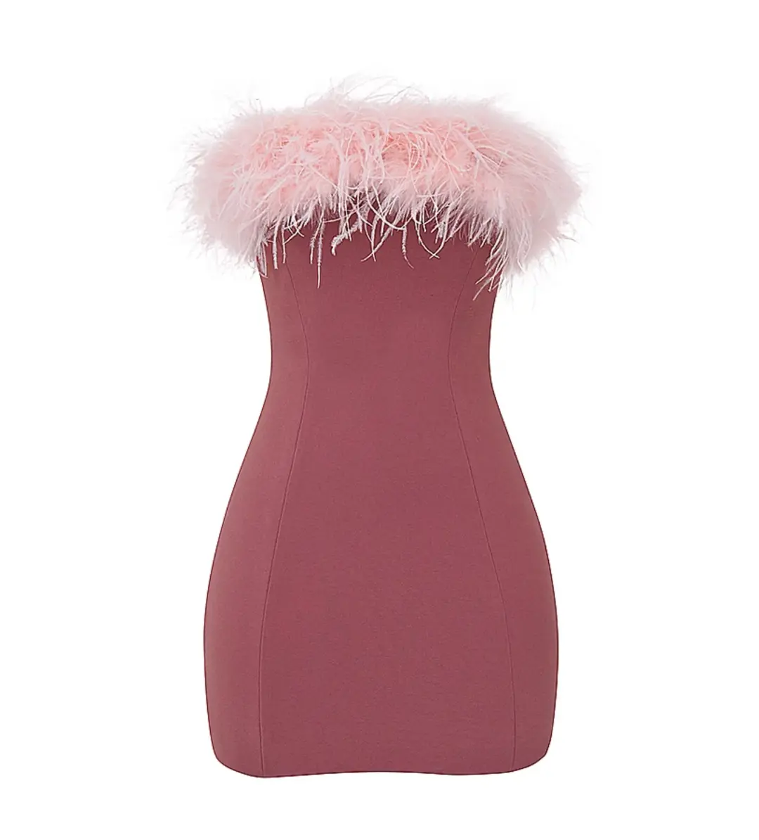 House Of Cb Alexa Warm Mini Dress Size Pink Feather XS/ AU 6 for rent on The Volte - main image