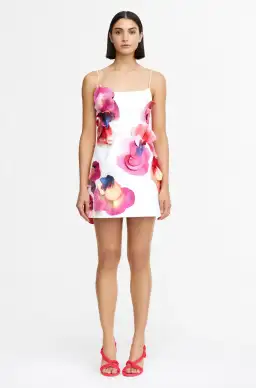 Acler Miltonrise Mini Dress White Floral Size 8 for rent on The Volte - image 1