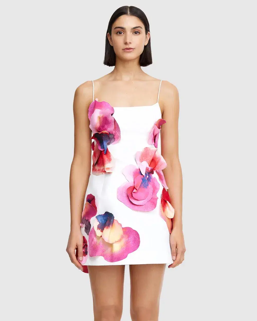 Acler Miltonrise Mini Dress White Floral Size 8 for rent on The Volte - main image