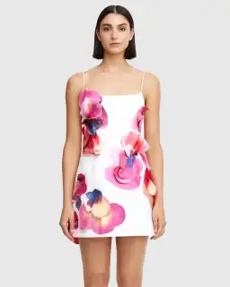 Acler Miltonrise Mini Dress White Floral Size 8 for rent on The Volte - image 2