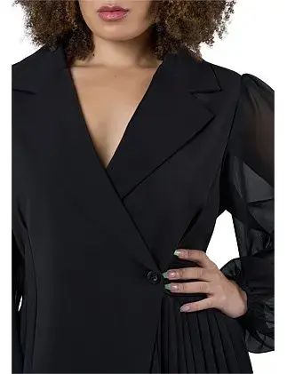 PINK DUSK-FEVERISH NIGHTS TUXEDO MINI DRESS for rent on The Volte - main image