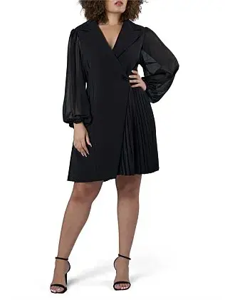 PINK DUSK-FEVERISH NIGHTS TUXEDO MINI DRESS for rent on The Volte - main image