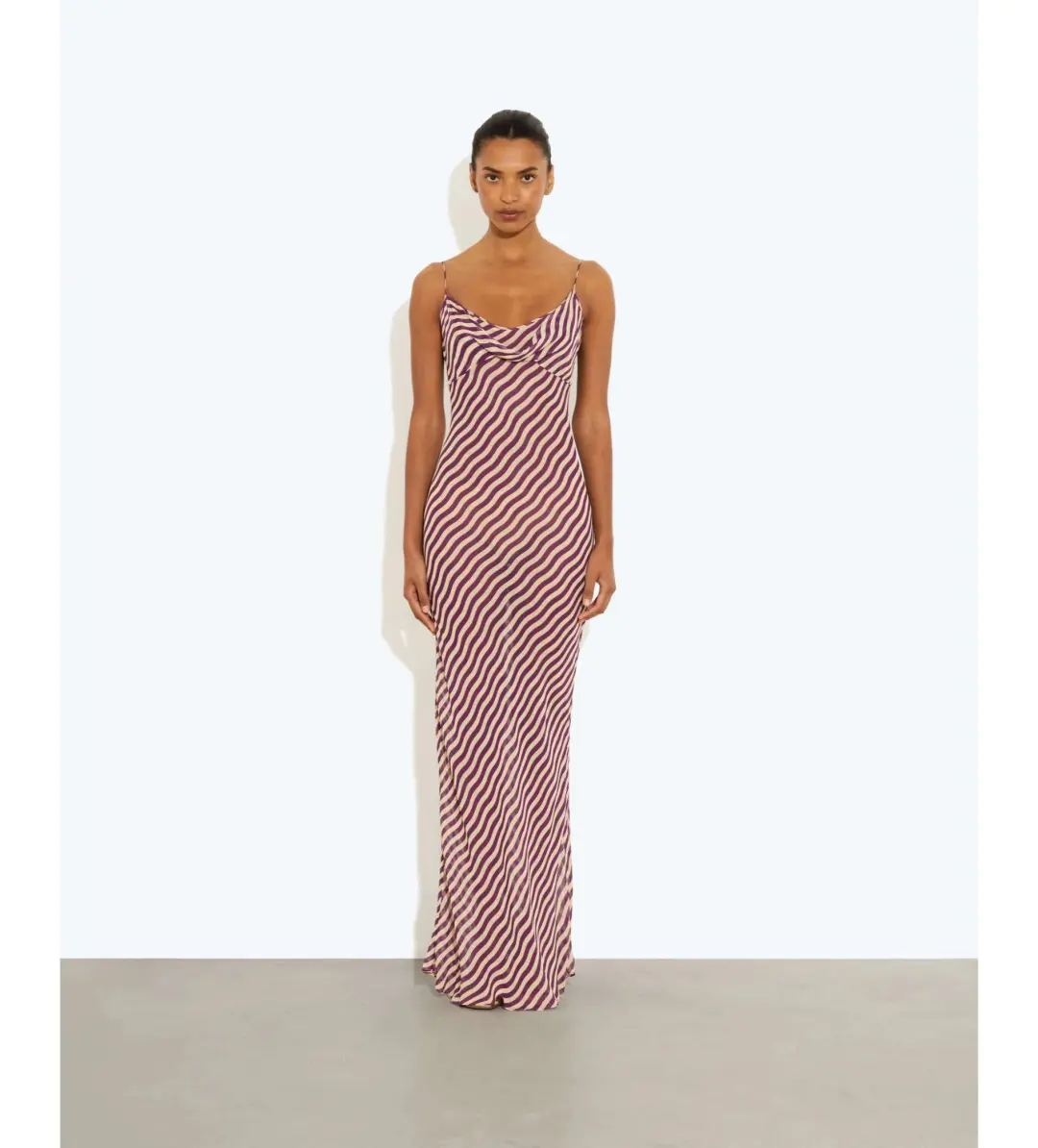Rat and Boa Assisi Maxi Dress in Wave Print Size 8 for rent on The Volte - main image