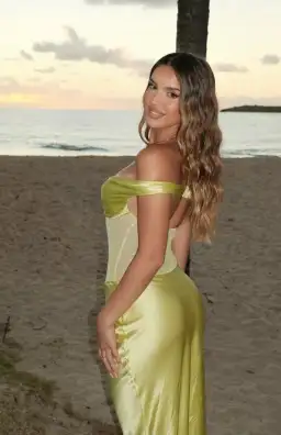 Natalie Rolt Gwynetth Gown Maxi Dress in Chartreuse Size S/AU 8 for rent on The Volte - image 6