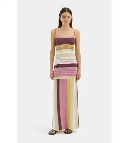 Sir The Label Fontana Slip Maxi Dress in Elisa Stripe Size 12 for rent on The Volte - image 1