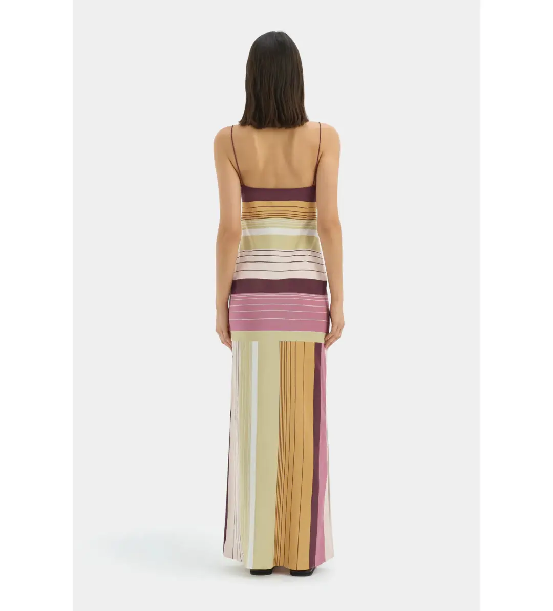 Sir The Label Fontana Slip Maxi Dress in Elisa Stripe Size 12 for rent on The Volte - main image