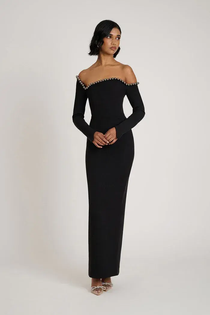 Eliya The Label Stefania Gown Black Size S/AU 8 - Image 1