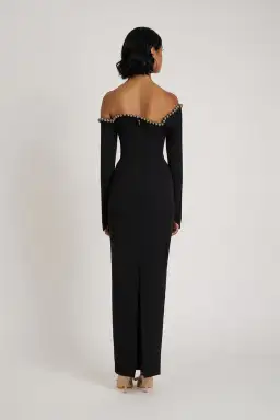 Eliya The Label Stefania Gown Black Size M/AU 10 for rent on The Volte - image 2