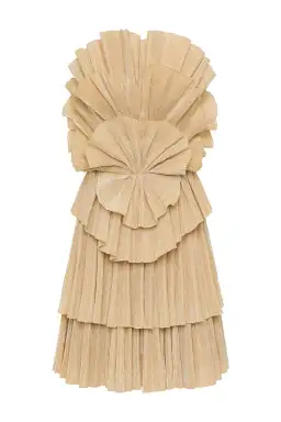 Aje Kyra Mini Dress Gold Size 16 for rent on The Volte - image 4