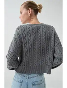 Naia Cropped Cable Knit