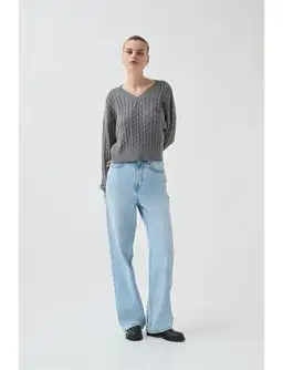Naia Cropped Cable Knit