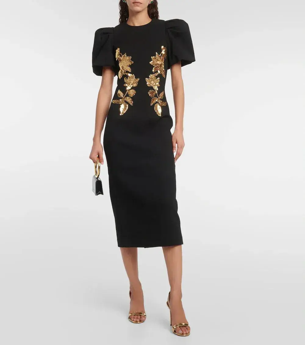 Rebecca Vallance Versailles Sequin Embellished Midi Dress Size 6 for rent on The Volte - main image