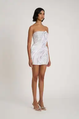 Eliya The Label Naya Mini Dress Silver Size XS / AU 6 for rent on The Volte - image 3