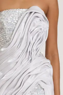 Eliya The Label Naya Mini Dress Silver Size XS / AU 6 for rent on The Volte - image 6