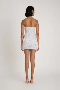 Eliya The Label Naya Mini Dress Silver Size XS / AU 6 for rent on The Volte - image 5