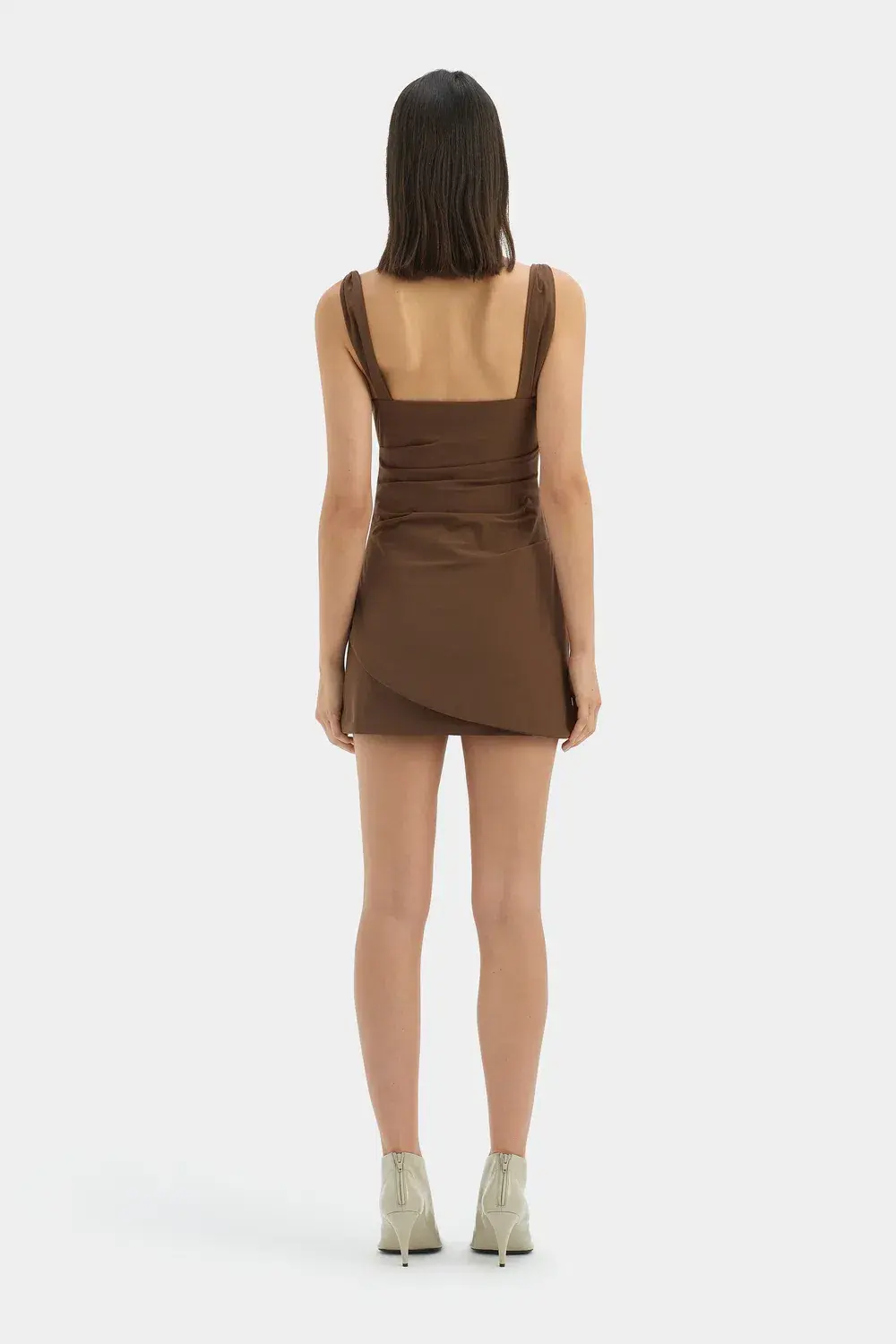 Sir the Label Florent Twist Mini Dress in Mocha Size 1/ AU 8 - Image 2