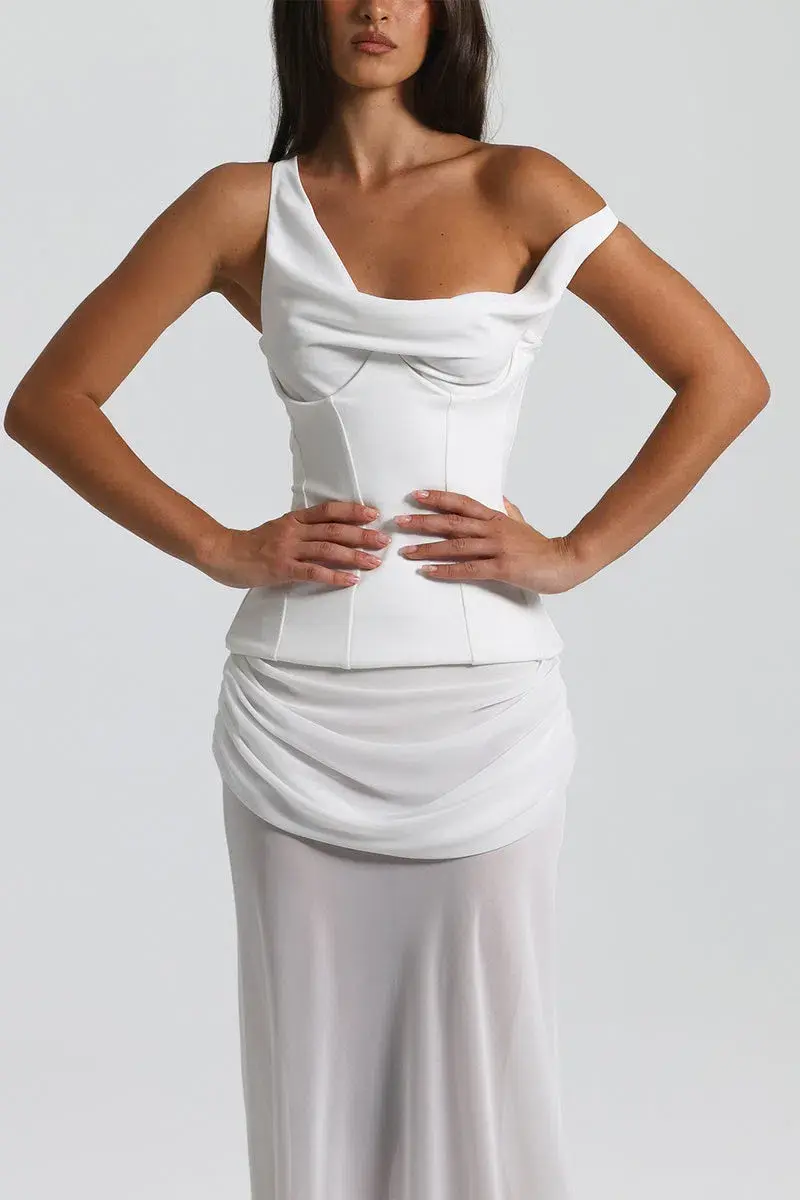 Natalie Rolt Cadence Gown in White Size 10 for rent on The Volte - main image