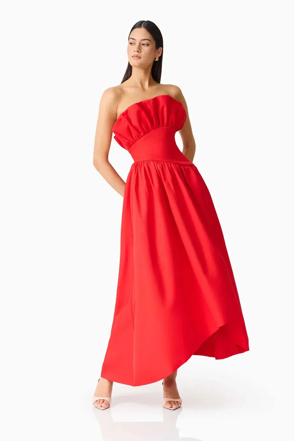 Laurel Sleeveless Maxi Dress In Red 12 for rent on The Volte - main image