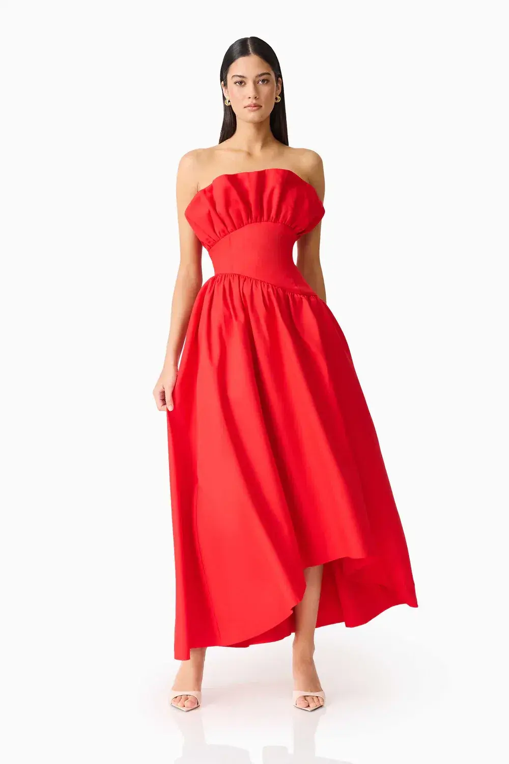 Laurel Sleeveless Maxi Dress In Red 12 for rent on The Volte - main image