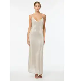 Manning Cartell High Voltage Slip Maxi Dress Nude Silver Size 12 for rent on The Volte - image 1