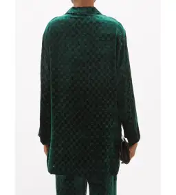 Gucci Velvet GG Monogram Set Shirt and Pants Size 6/XXS for rent on The Volte - image 6