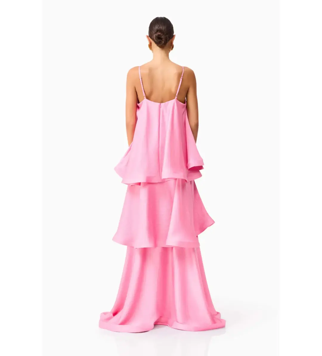 Elliat Tilly Tiered Maxi Dress in Pink Size S/AU 8 for rent on The Volte - main image