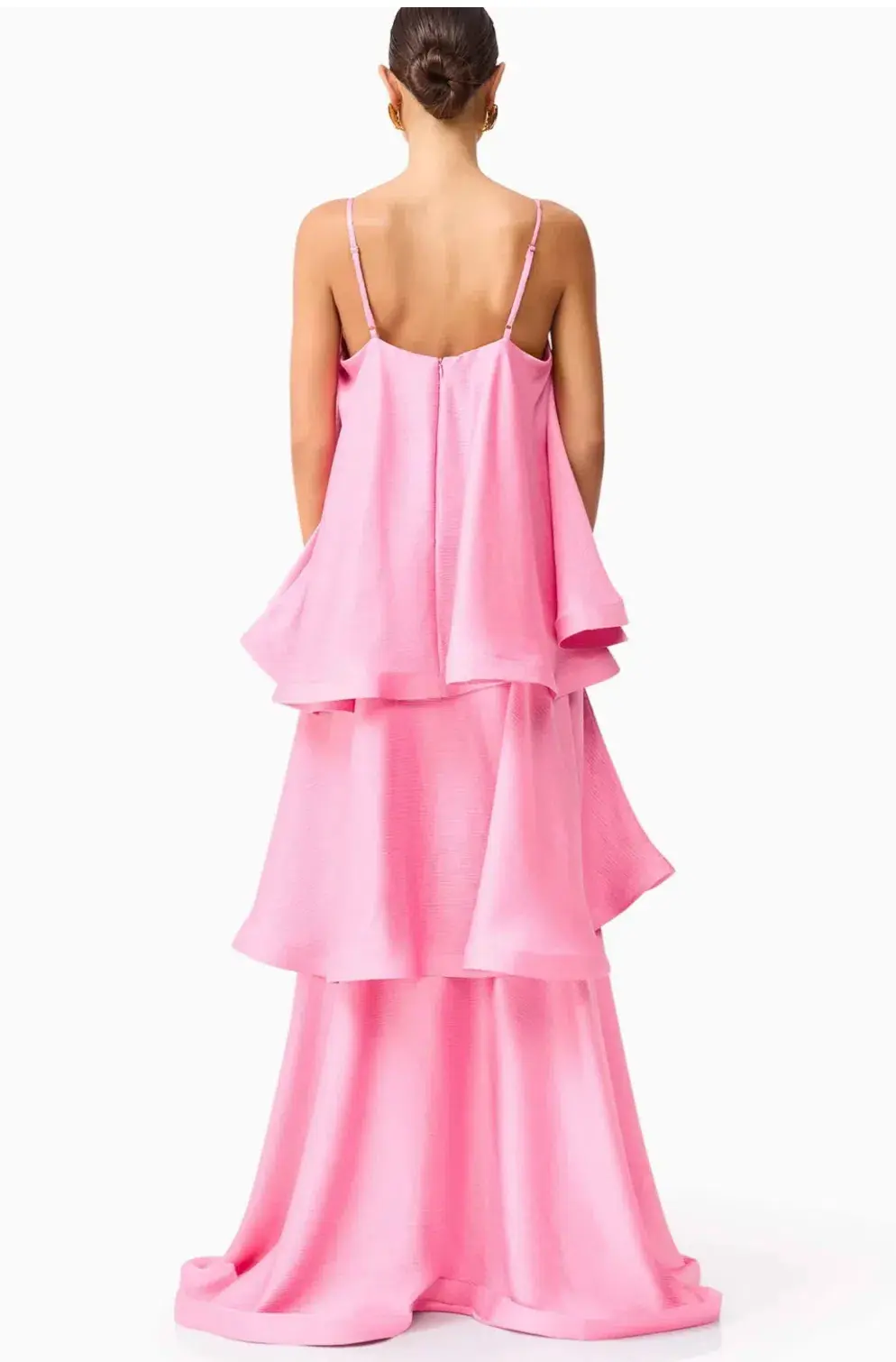 Elliatt Tilly Tiered Maxi Dress in Pink Size 8 for rent on The Volte - main image