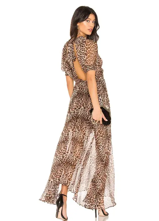 Bec & Bridge Kitty Kat Midi Dress Leopard Print Size 12 for rent on The Volte - main image