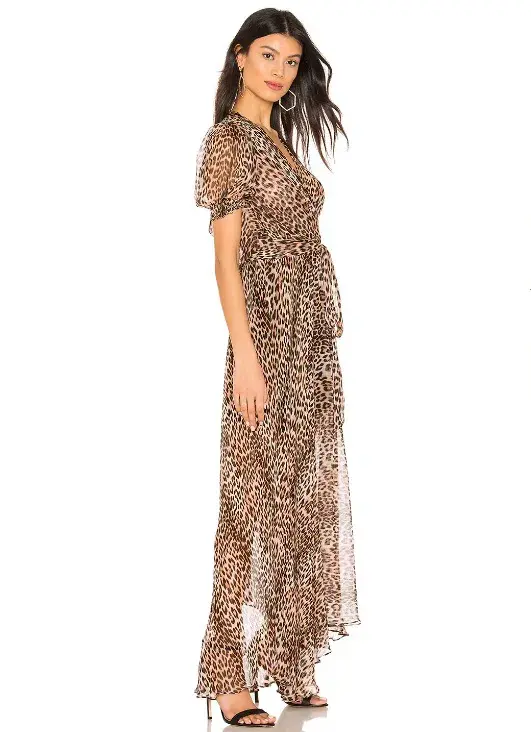 Bec & Bridge Kitty Kat Midi Dress Leopard Print Size 12 for rent on The Volte - main image