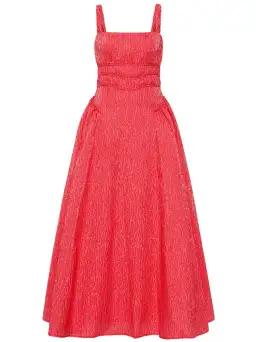 Rachel Gilbert Sophy Strap Midi Dress Watermelon Size 4 / AU 14 for rent on The Volte - image 1