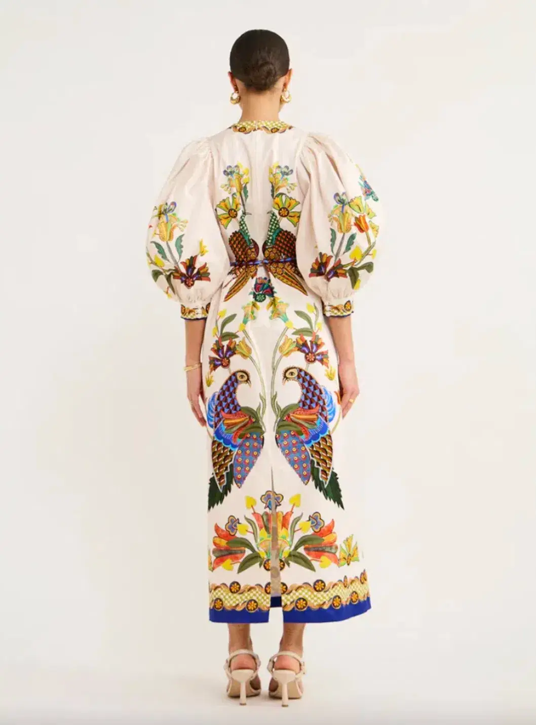 Alemais Effie Puff Sleeved Dress Print Size 12 for rent on The Volte - main image