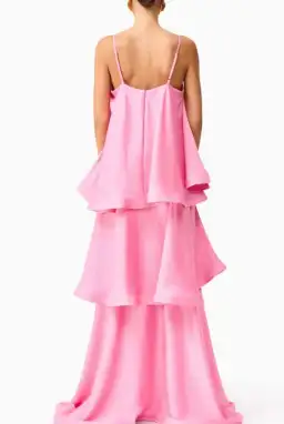 Elliatt Tilly Tiered Maxi Dress in Pink Size M / AU10 for rent on The Volte - image 2