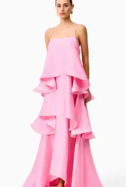 Elliatt Tilly Tiered Maxi Dress in Pink Size M / AU10 for rent on The Volte - image 3