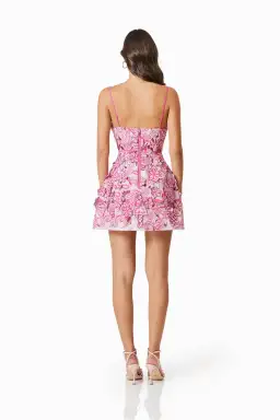Elliatt Roseate 3D Floral Mini Dress in Pink 12 for rent on The Volte - image 4