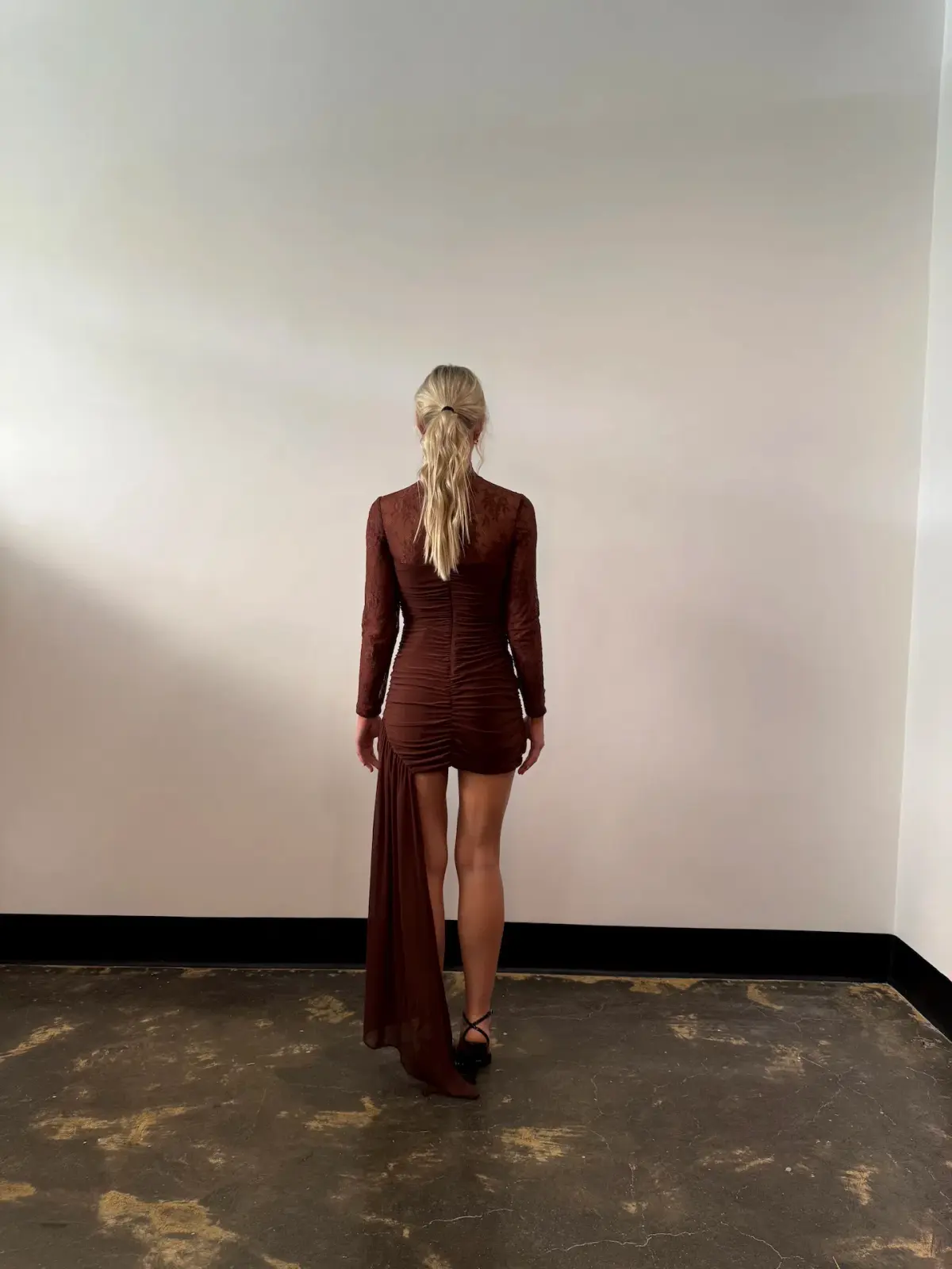 Sonya Moda Mariposa Dress Mini in Brown Size 10 - Image 3