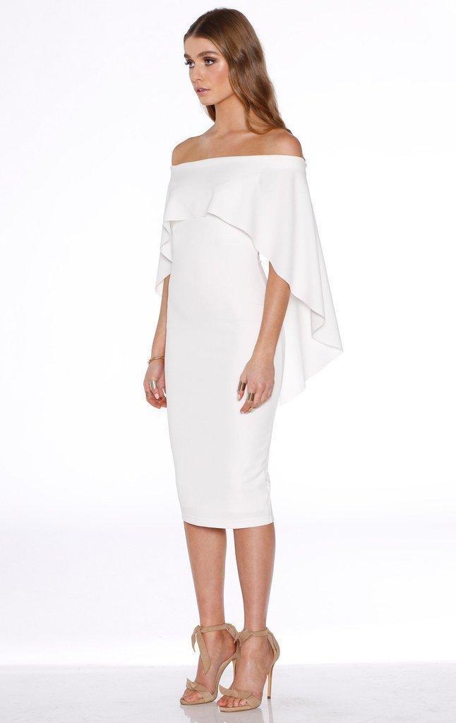 Pasduchas Composure Midi Dress In Ivory Size 8 - Image 4